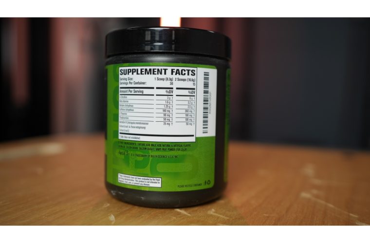 Jacked Factory NitroSurge supplement facts label
